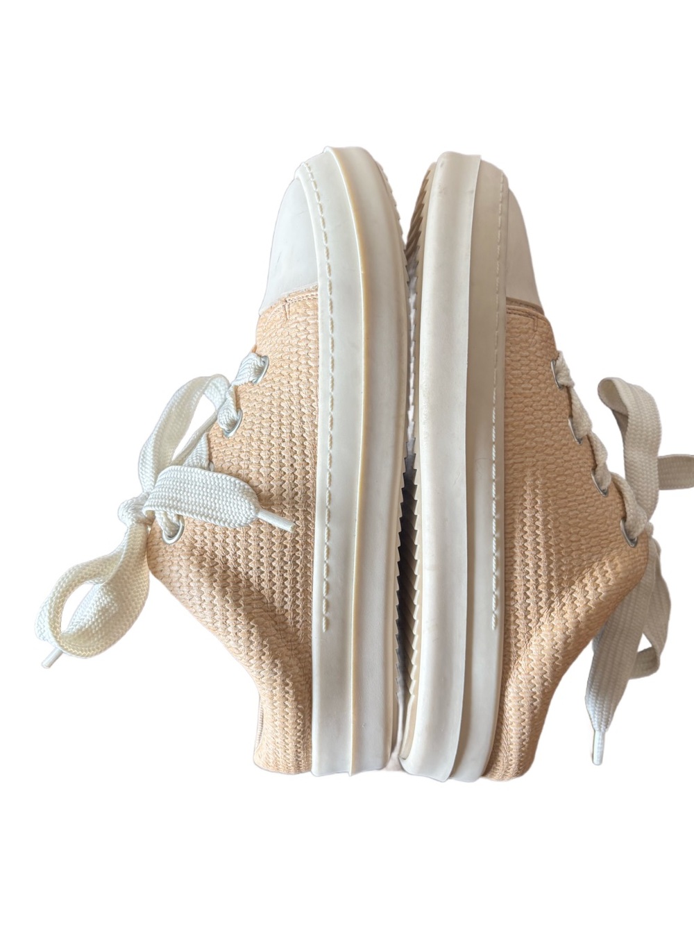 Cape Robbin Cream/Tan Low-Top Lace-Up Sneakers - Picture 4 of 5
